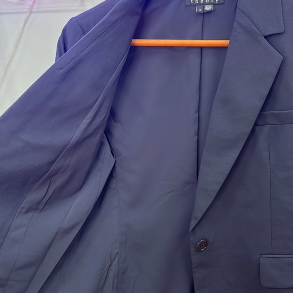 Theory Virgin Wool Blue Blazer - Picture 6 of 8